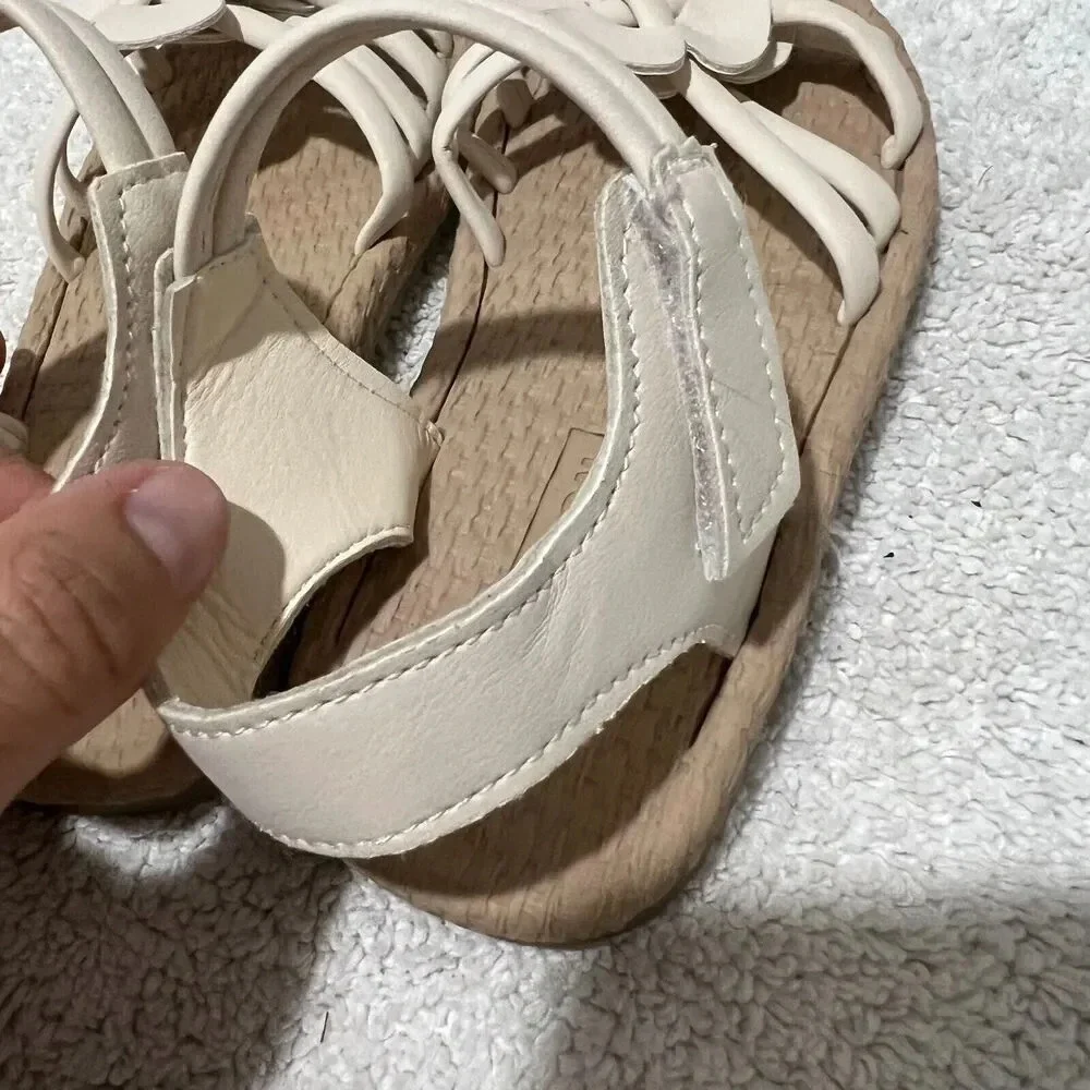 Gymboree & Fashion Kids Girls Pink Gladiator Sandals 10 & White Toddler Lot Of 2